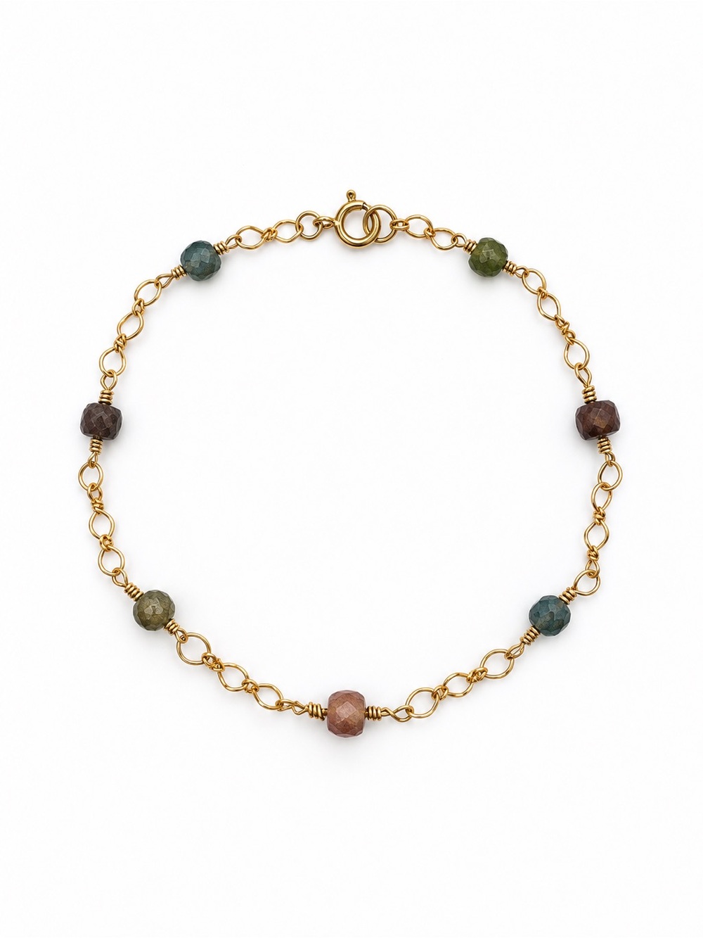 AWB3 Mixed Tourmaline Gold Bracelet